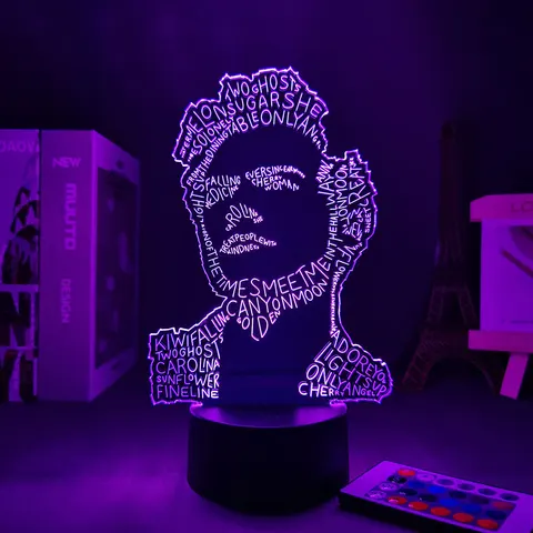 Художественная абстрактная фигурка Гарри, 3D светильник, сенсорный проекционный стиль, дисплей подходит для подарков, украшение детской комнаты, прикроватная лампа