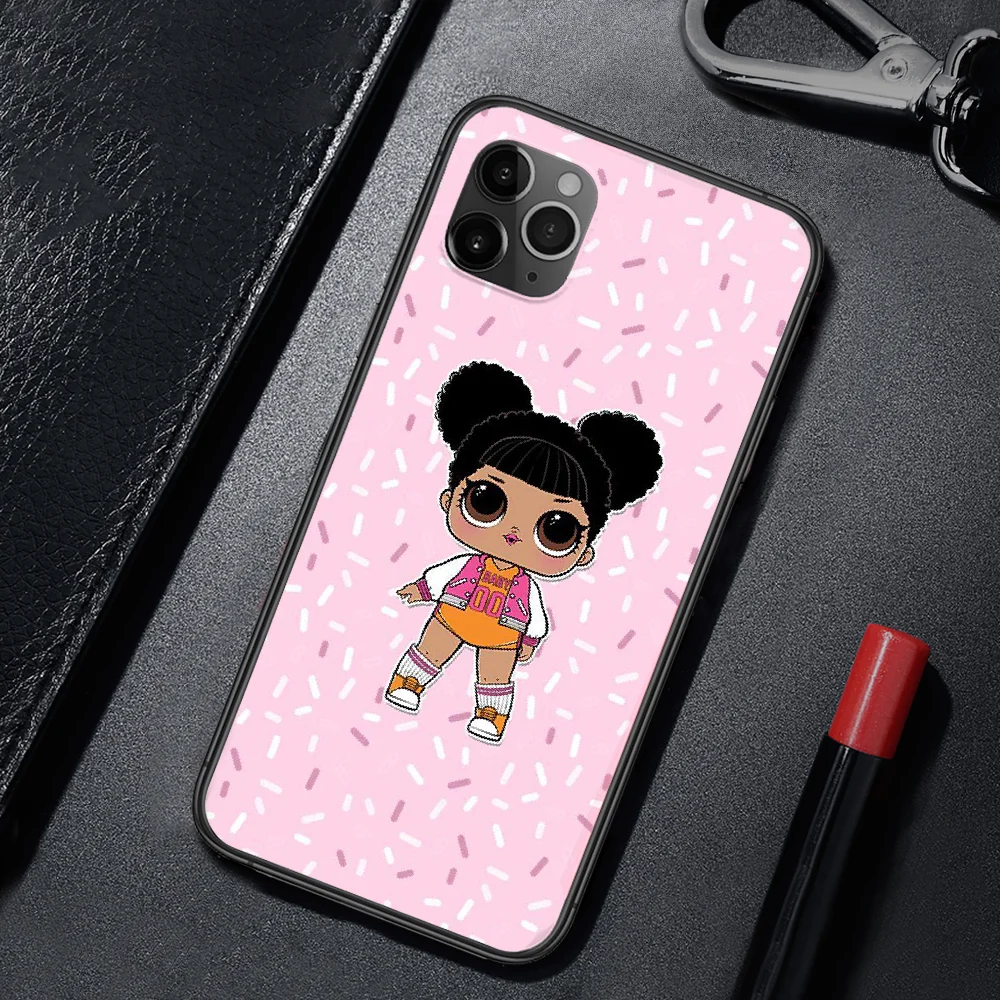 

Cartoon LOL Dolls Girls Phone Case Cover For Iphone 5 5S 6 6S PLUS 7 8 11 12 Mini X XR XS PRO SE 2020 MAX black Waterproof Soft
