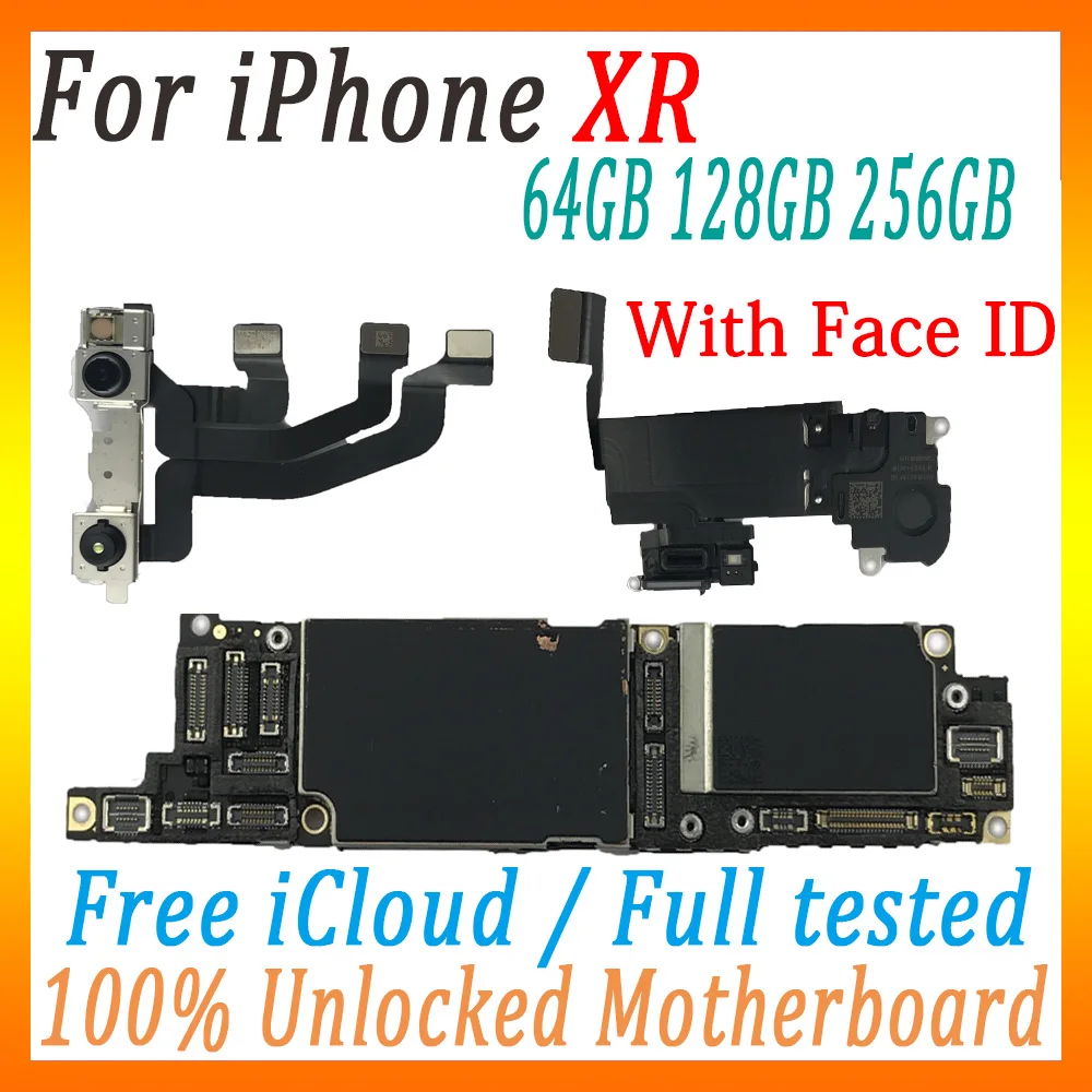 Оригинальная разблокированная материнская плата для iPhone XR с/без лица ID, MB для iPhone X R материнская плата отлично работает все функции