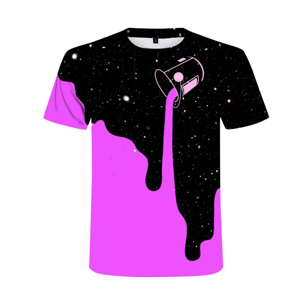 

Новинка 2021, модная повседневная свободная Мужская и женская футболка из мягкого материала с 3D-принтом граффити