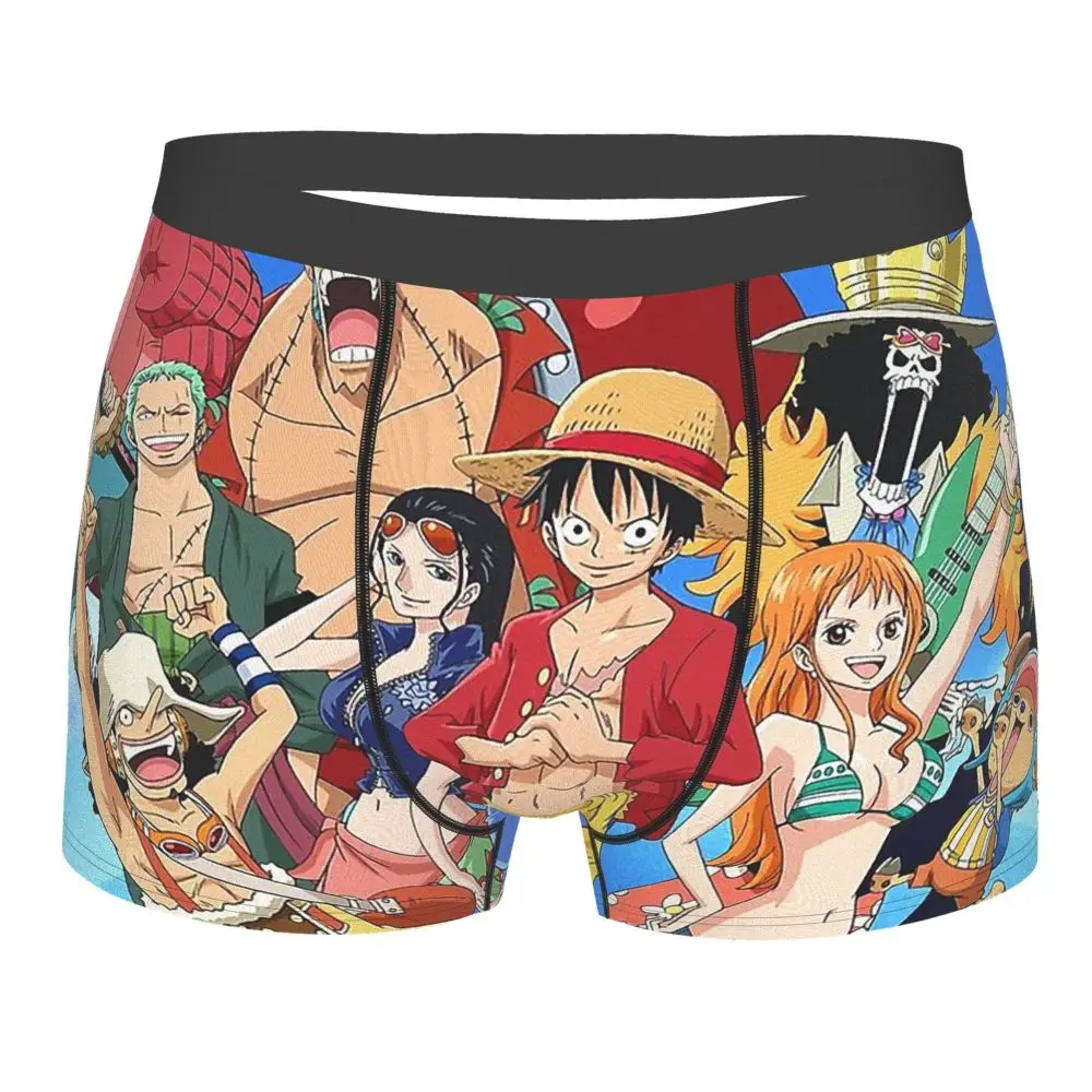 Трусы-боксеры Luffy с японским аниме дышащие мужские трусы принтом | Мужская одежда