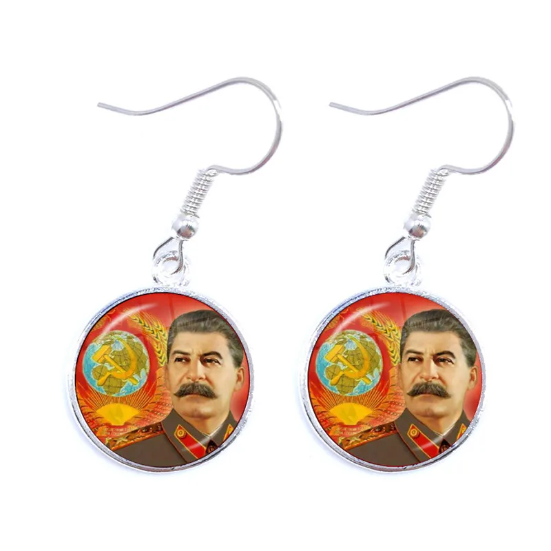 Советские значки СССР Серп и молот серьги-капли Российская эмблема знак