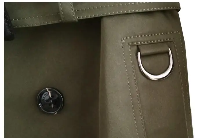 

Mens trench coats man Double breasted long coat men clothes slim fit overcoat long sleeve 2020 spring autumn new designer khaki