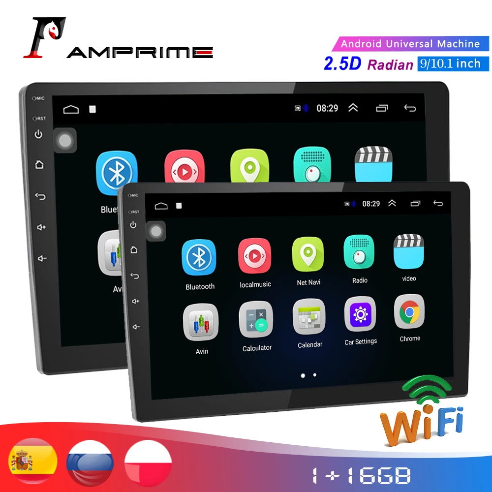 Автомобильный мультимедийный плеер AMPrime стерео система на Android с экраном 9/10 дюйма