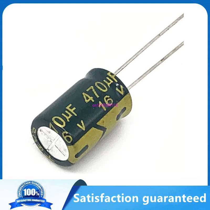 

20pcs/lot P65 470uf16V Low ESR/Impedance high frequency aluminum electrolytic capacitor size 8*12 16V 470uf 20%