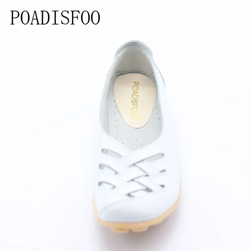 2021 женская обувь из натуральной кожи Обувь для вождения на плоской подошве