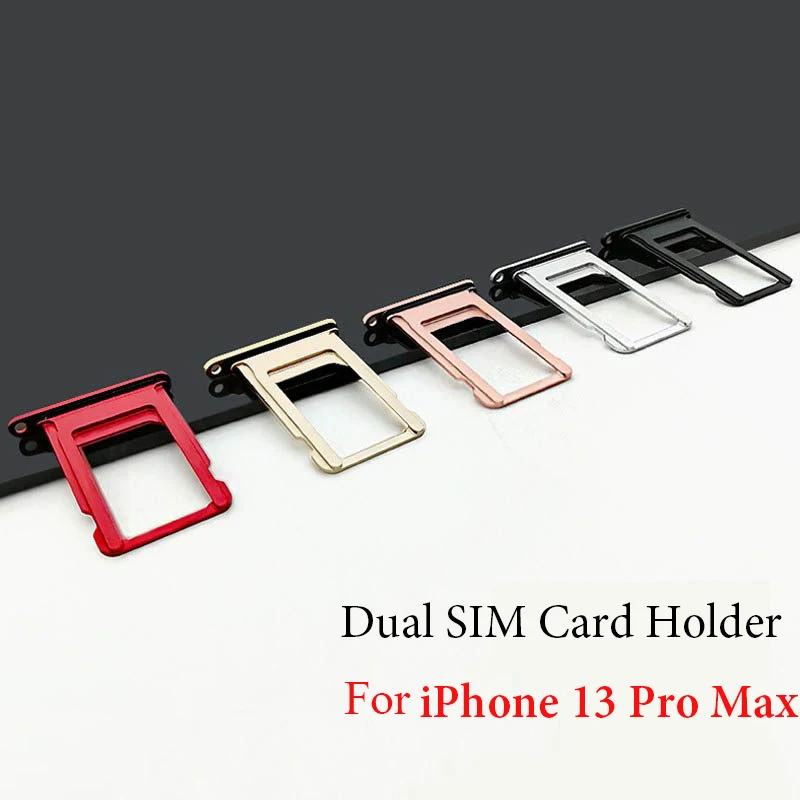 Dual SIM Card Holder For iPhone 13 Pro Max iPhone13ProMax Simcard Slot Metal Sim Card Tray Simcard adapter Open Eject Pin Key