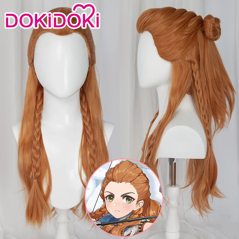 Парик для косплея из игры DokiDoki Genshin Impact X Horizon Zero Dawn парик Aloy на Хэллоуин |