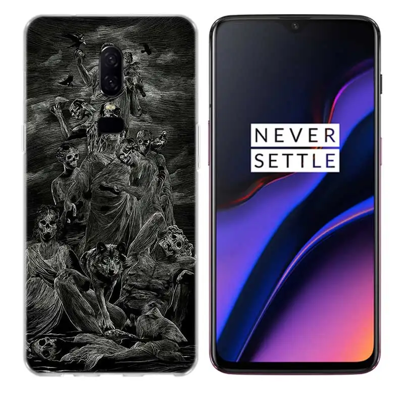 Скелет дьявол роскошный Мягкий ТПУ силиконовый чехол для телефона OnePlus One Plus 7 Pro 5
