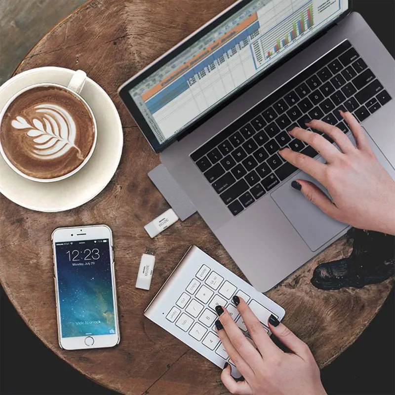 USB C концентратор type Thunderbolt 3 док-станция 6 в 1 USB-C адаптер Dongle Combo с 0 портами TF слот