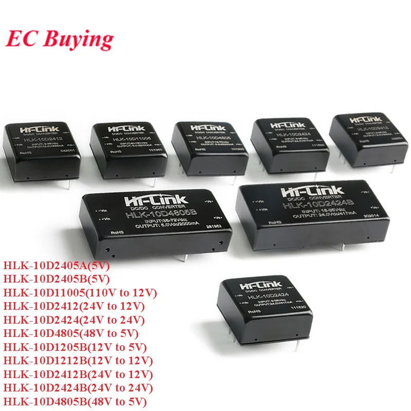 

DC-DC Isolated Non-regulated Power Supply Module DIP 10W DC to DC HLK-10D11005 10D4805 10D2412 10D2424 10D1212B 10D1205B 10D2405