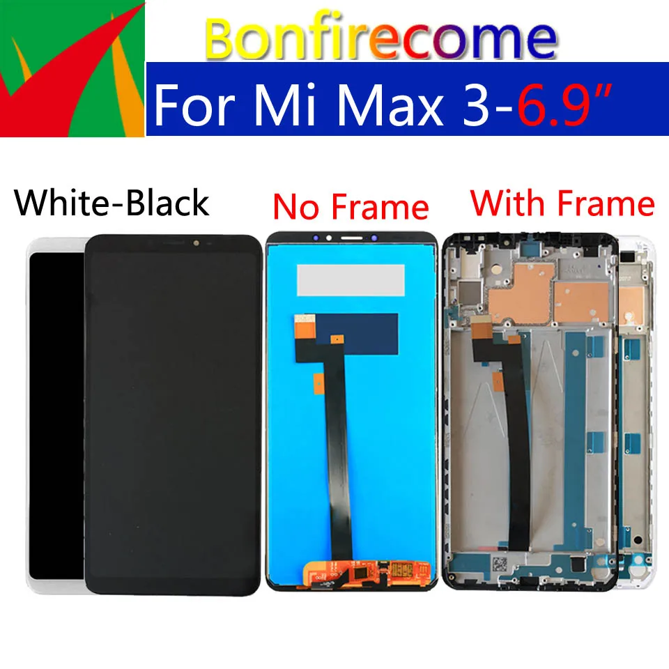 6," дисплей для Xiaomi Max 3 lcd сенсорный экран дигитайзер с рамкой Замена для Xiaomi Max3 дисплей в сборе