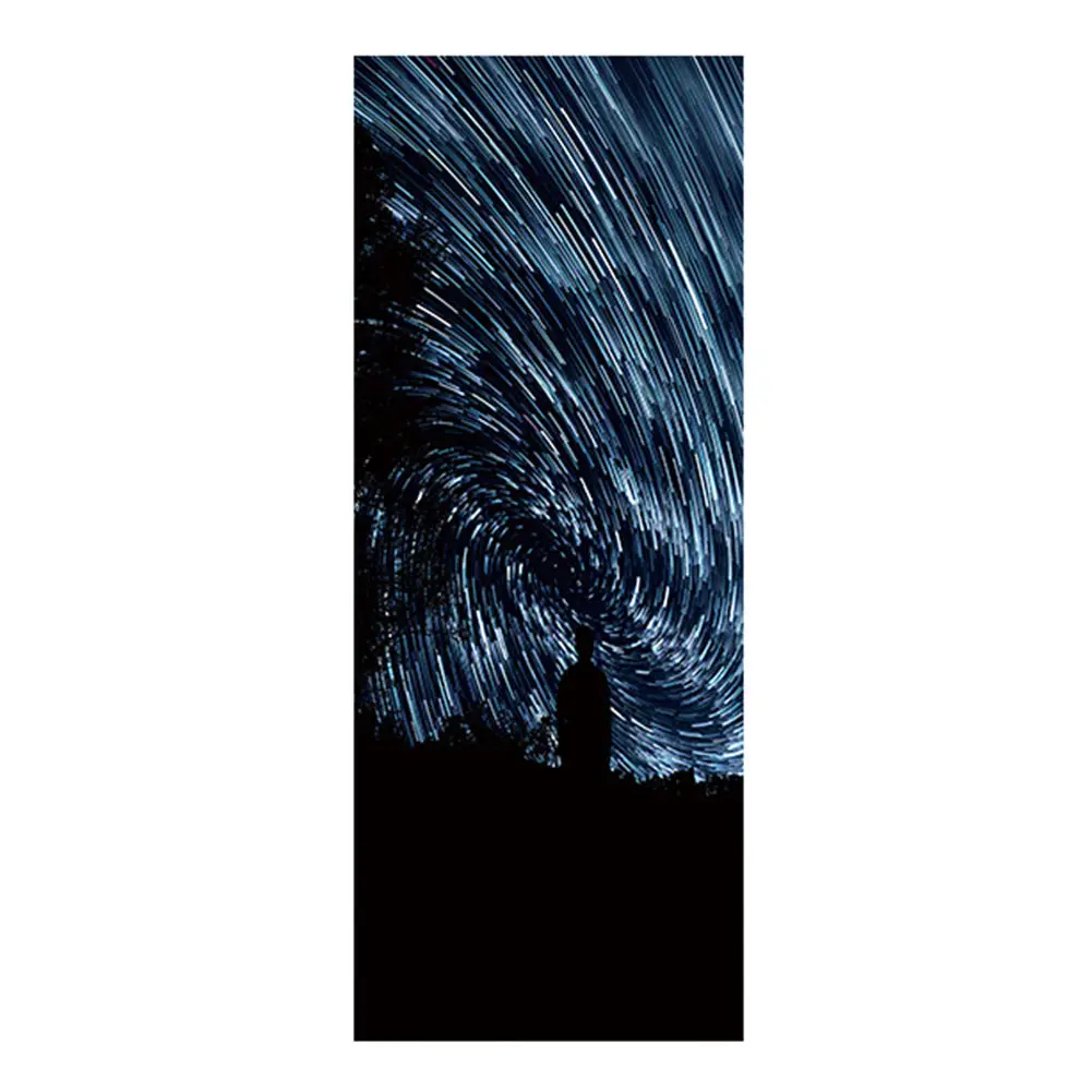 

European Wallpapers Night Scene Bus Door Sticker Wall Art Mural Home Decor Wallpaper Decal 77x200cm Wall Stickers