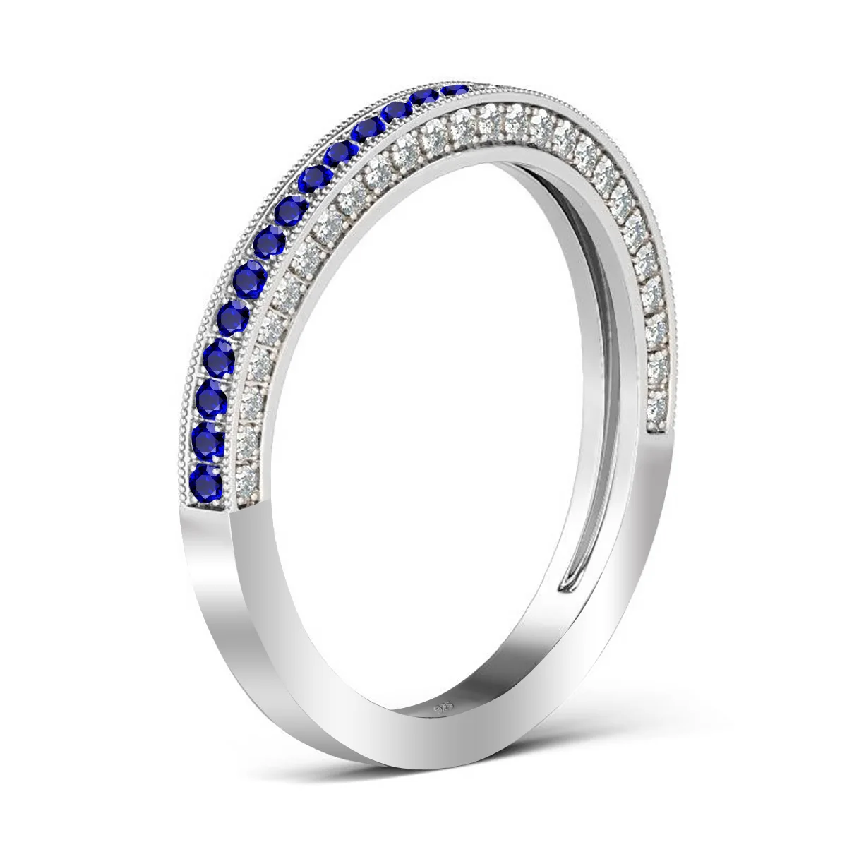 

Hot Sale Jewelry Real Silver 925 Ring High Quality Ancor Aquamarine Multiple gems 925 Rings For Women Holiday Anniversary Gift