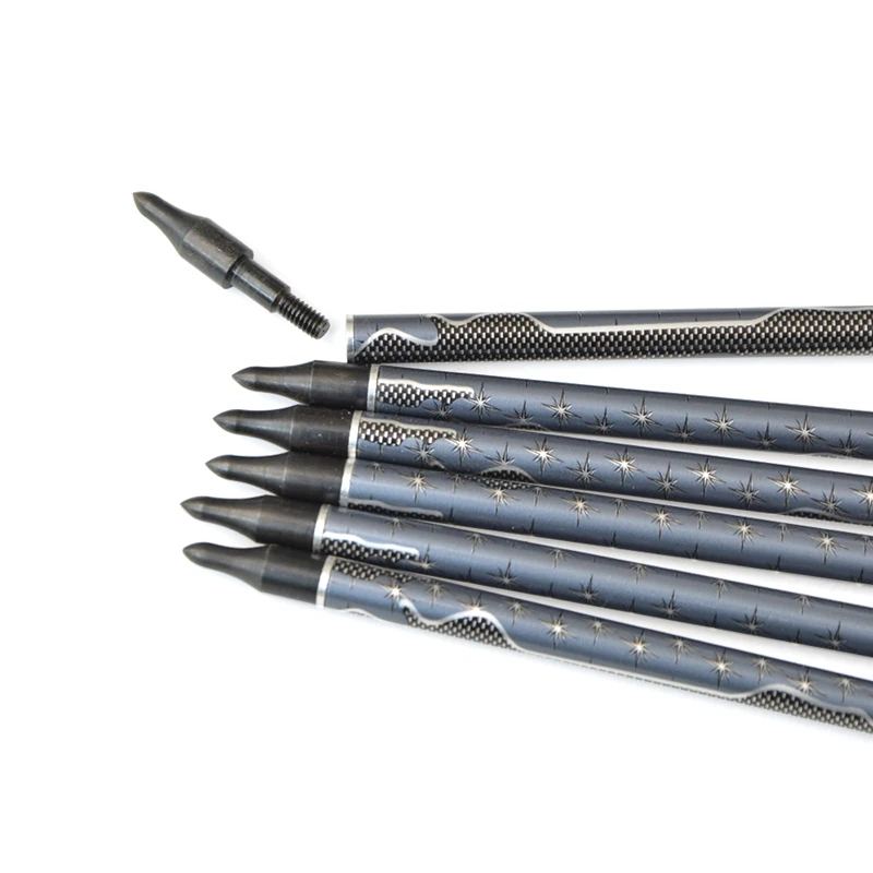 

6/12pcs 30" Archery Carbon Arrows Spine 500 Hunting Targeting Arrows Replecable Tips Bow Hunting Shooting Targeting Accessories