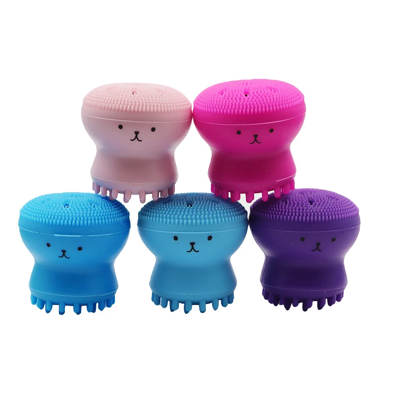 10 шт. силиконовая щетка для мытья лица милый осьминог форма Очищающий скраб