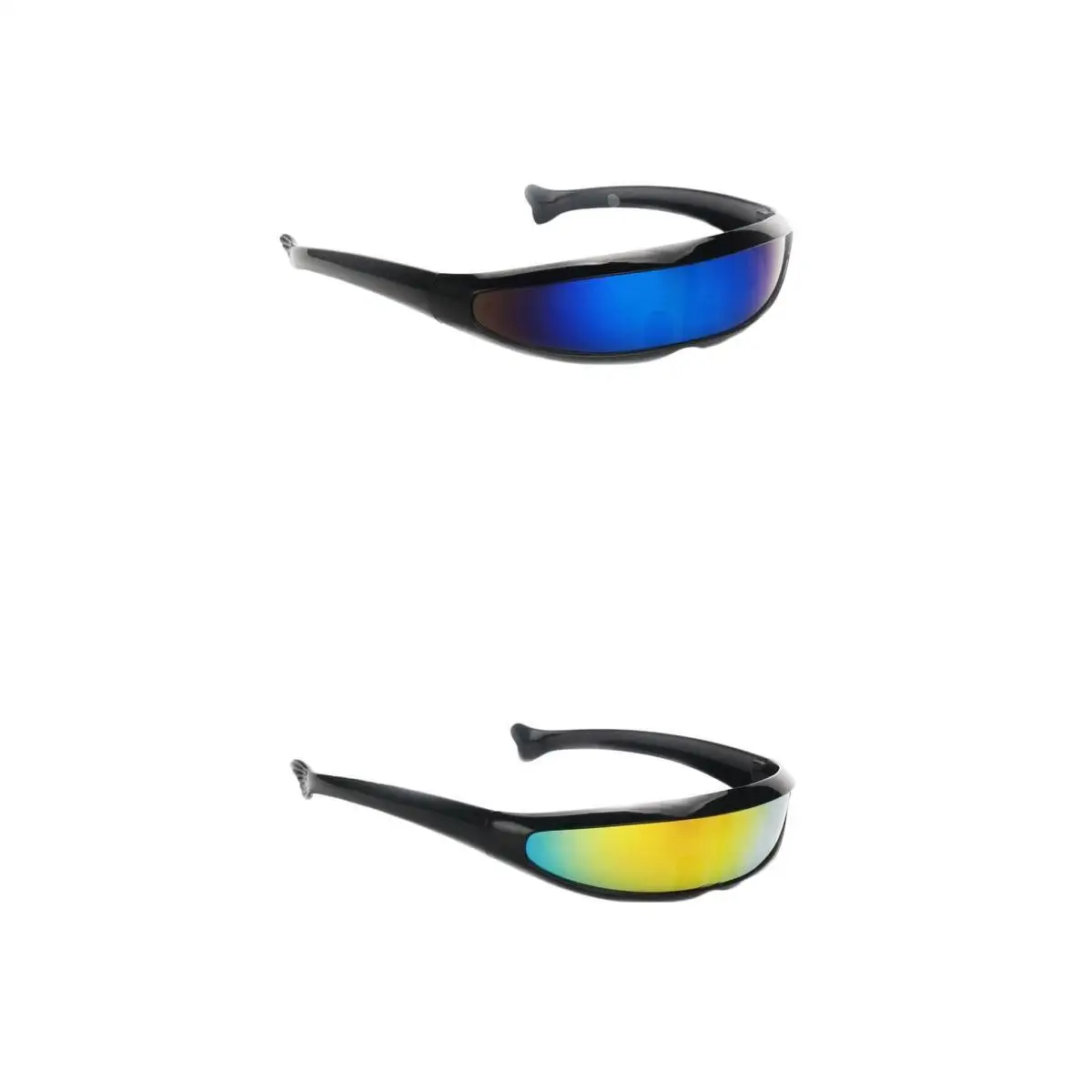 

Set Of 2 Futuristic Cyclops Sunglasses Mirrored Glasses Party Props Kids Toy