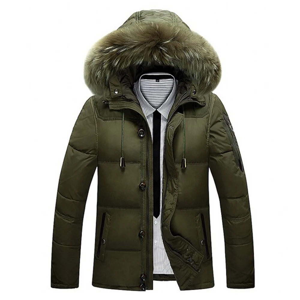 

Men's Winter Jacket -30 Degree Snow Outwear 2020 New Men Warmth Thermal Hooded Coats Male Black Orange Down Coats