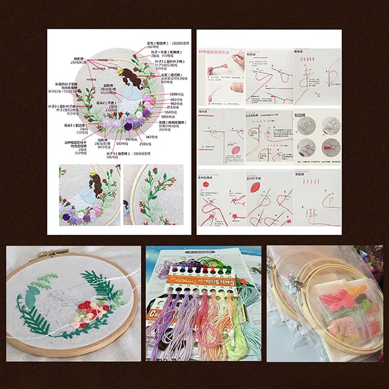 1 комплект Вышивка Материал Упаковка ручная работа DIY для начинающих Трехмерная