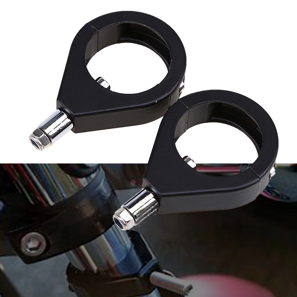 

Motorcycle Turn Signal Bracket 41mm Front Fork Relocation Clamps Mount Indicator For Harley Davidson
