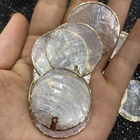 natural mirror shell pendant charms round shape exquisite pendant for jewelry making diy bracelet necklace accessories 30x30mm