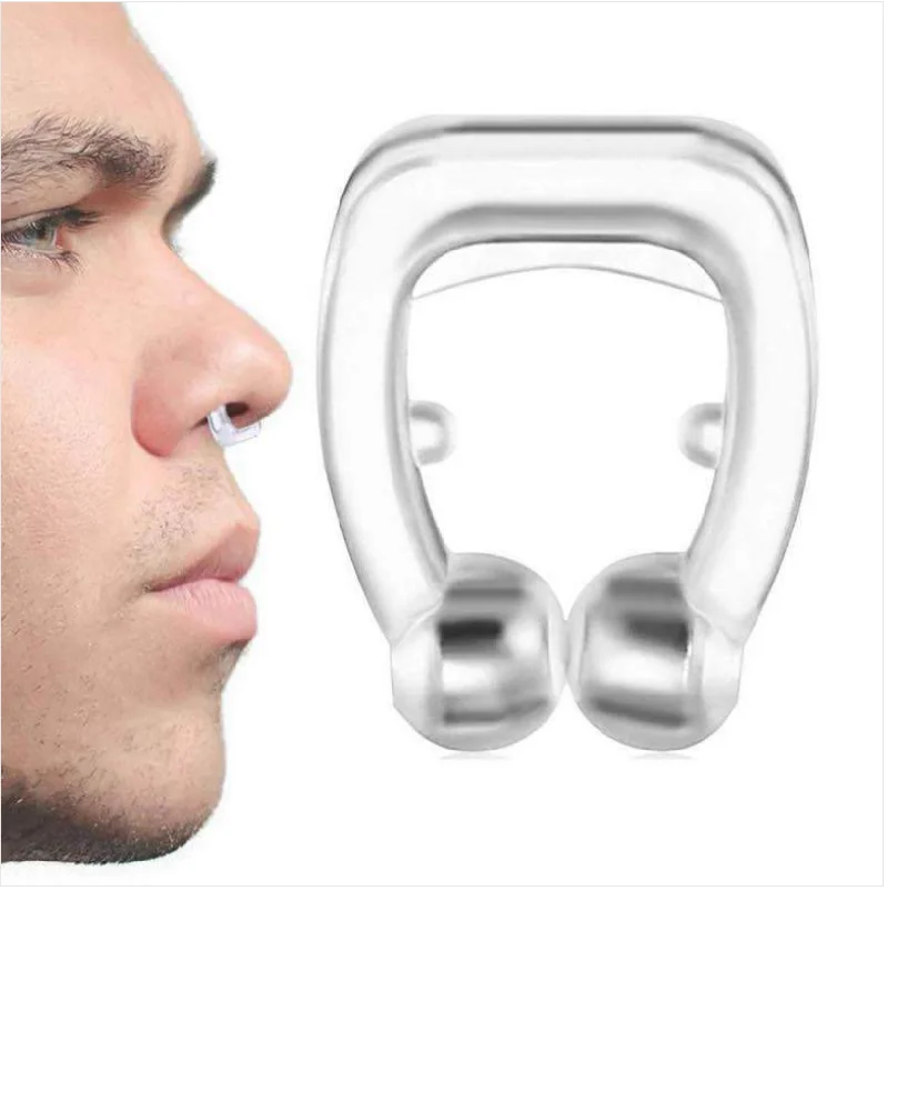 Силиконовая Магнитная заглушка для храпа устройство против зажим носа магнит