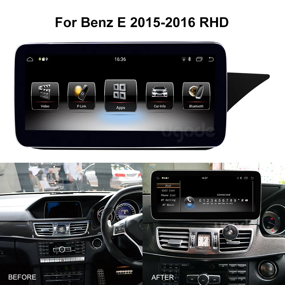 Автомобильный мультимедийный плеер Ugode 2015 16 W212 S212 RHD Android 9 0 GPS навигация