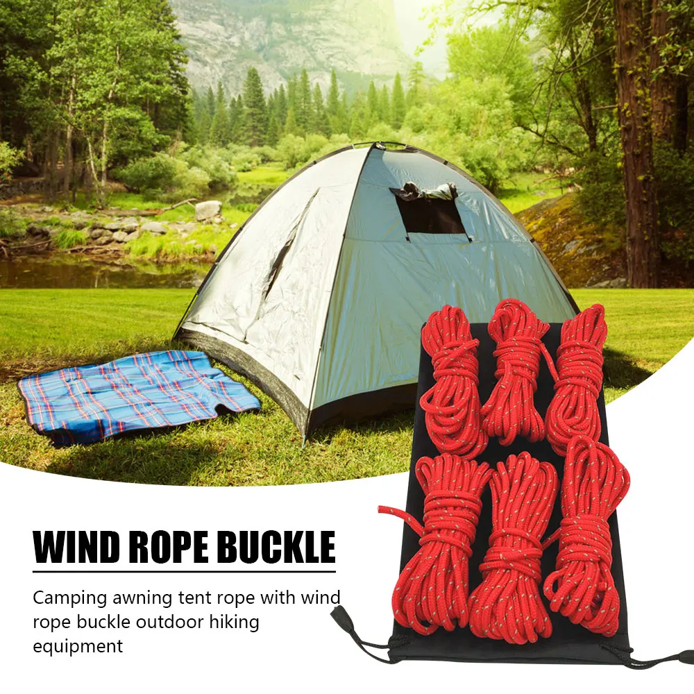 

Светоотражающий трос для кемпинга, 6 шт., 400*0,4 см