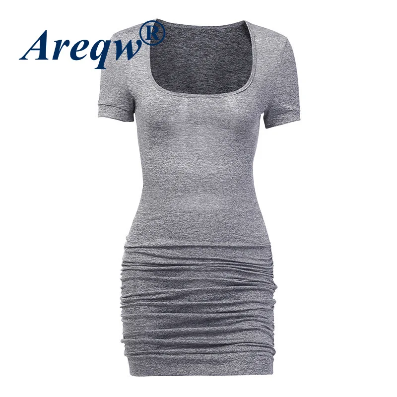 

Sexy U-neck Show Chest and Hip Folds One-step Skirt 2021 Spring Back Waist Hollow Show Hip Dress