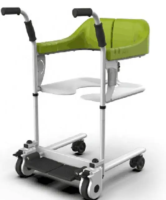 

Aluminium Portable Electric Power Wheel Chair Transfer Commode Wheelchair With Crannk Adjustable Folding Patient Shower Lift