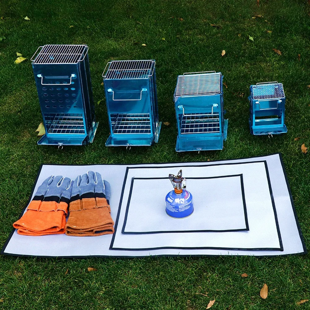 

Fireproof Mat Outdoor Camping Fireproof Cloth Picnic Barbecue Heat Insulation Pad Silicone Coating Fiberglass Fire Blanket