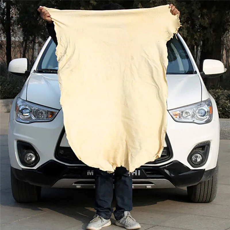 70*40cm Chamois Leather Car Cleaning Absorbent Towel Irregular Shape