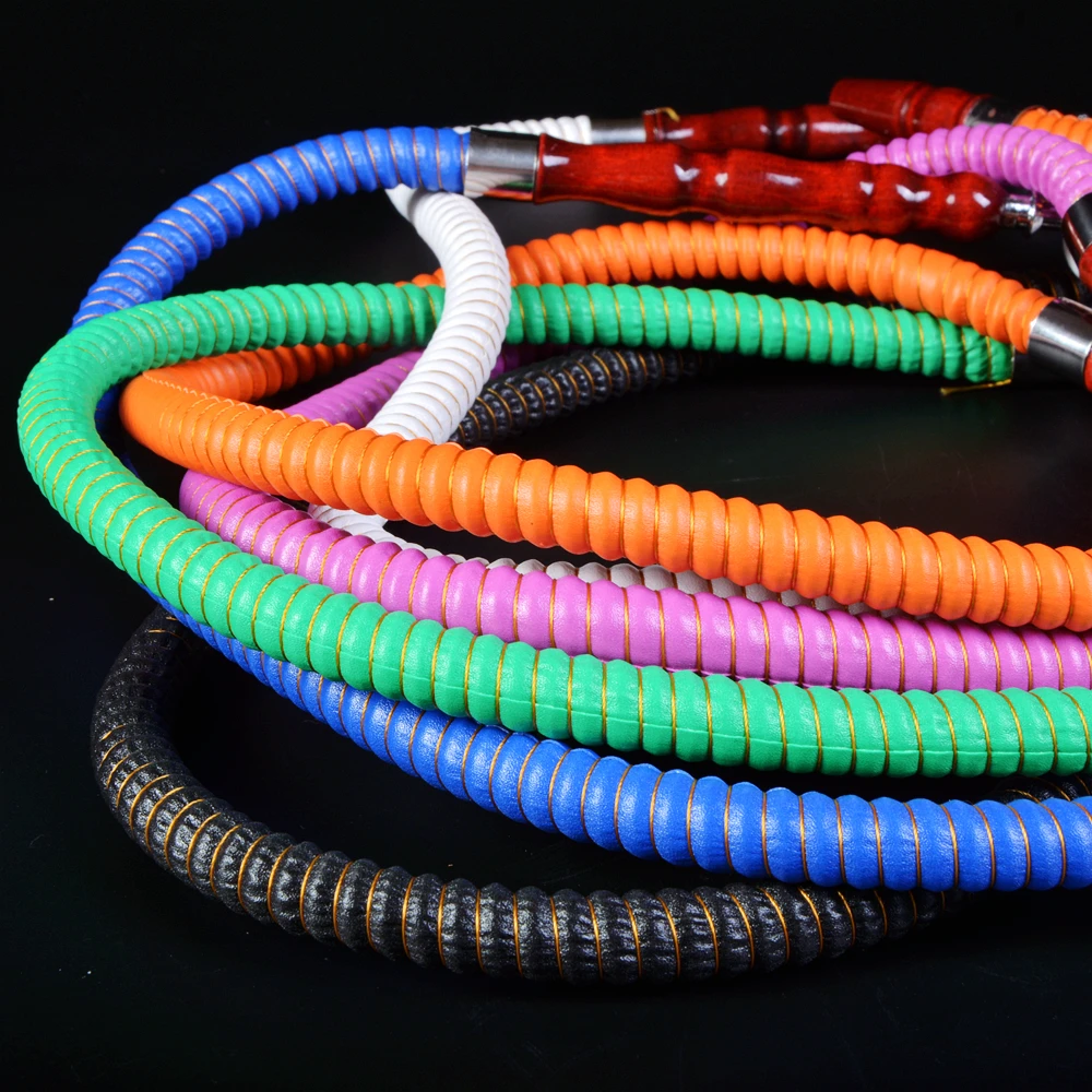 Кожаный шланг для кальяна длиной 1 м деревянный кончик аксессуары |