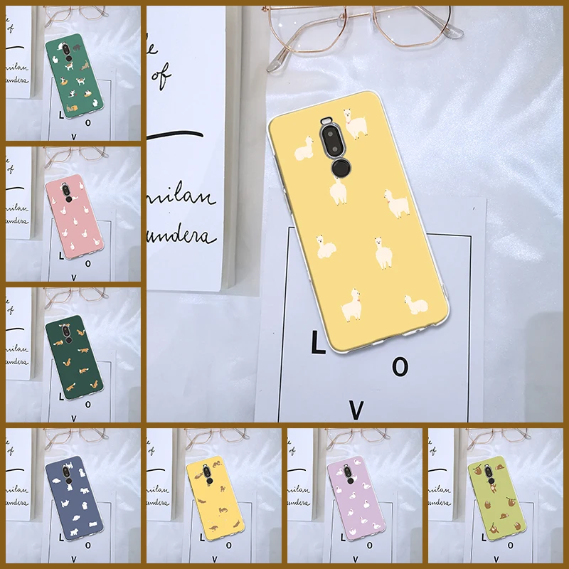 For Meizu X8 M10 Note 8 9 Back Cover Silicone Transparent Yellow Dog Pink Cat Fox Soft Phone Case For Meizu 16Xs 16s 17 Pro 16T