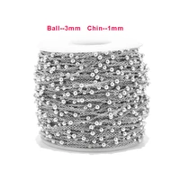 stainless steel link chain necklace bulk cable 1mm width chain for jewelry making findings diy necklace bracelet accessories
