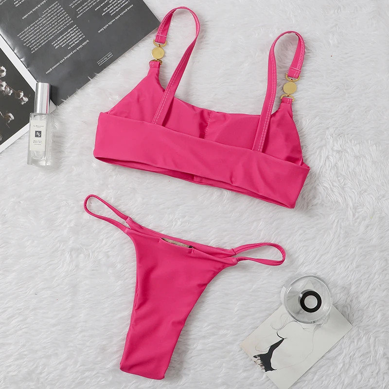 

Sexy Brazilian Thong Bikini Mujer Swimwear Women 2021 Bandage Solid Swimsuit Micro Bikini Set Summer Beachwear Swim Suit