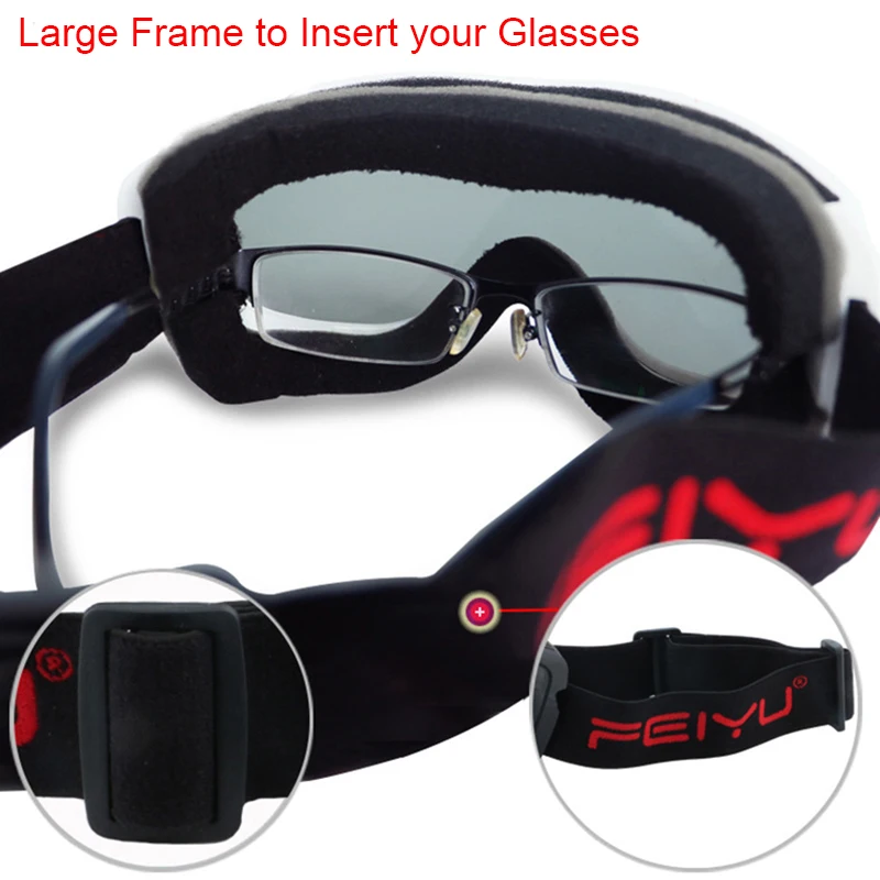 Очки для катания на сноуборде и лыжах антизапотевающие UV400 защитные очки