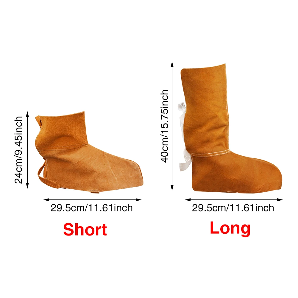 

1pair Men Women Flexible Shoe Cover Easy Wear Thorn Proof Lightweight Feet Artificial Cowhide Leather Washable Short Long