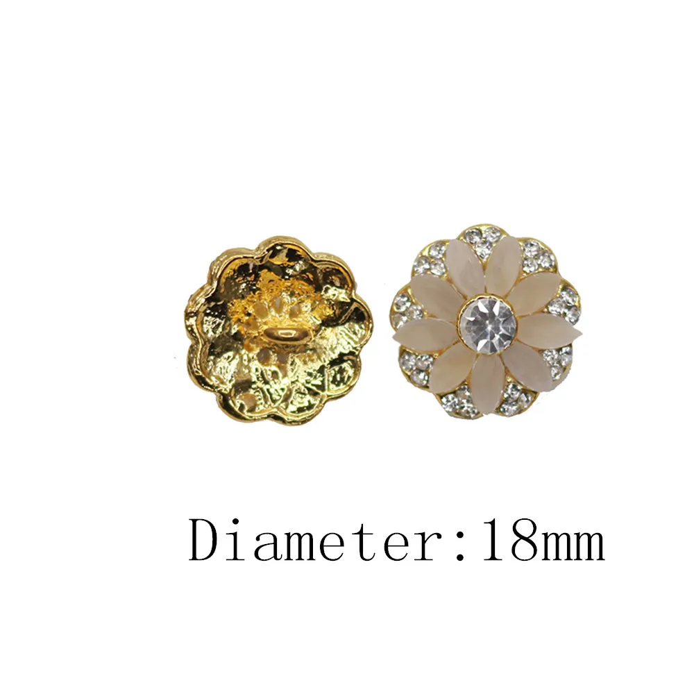 Хорошее качество 18 мм металлические стразы кнопка с свитер украшение пальто