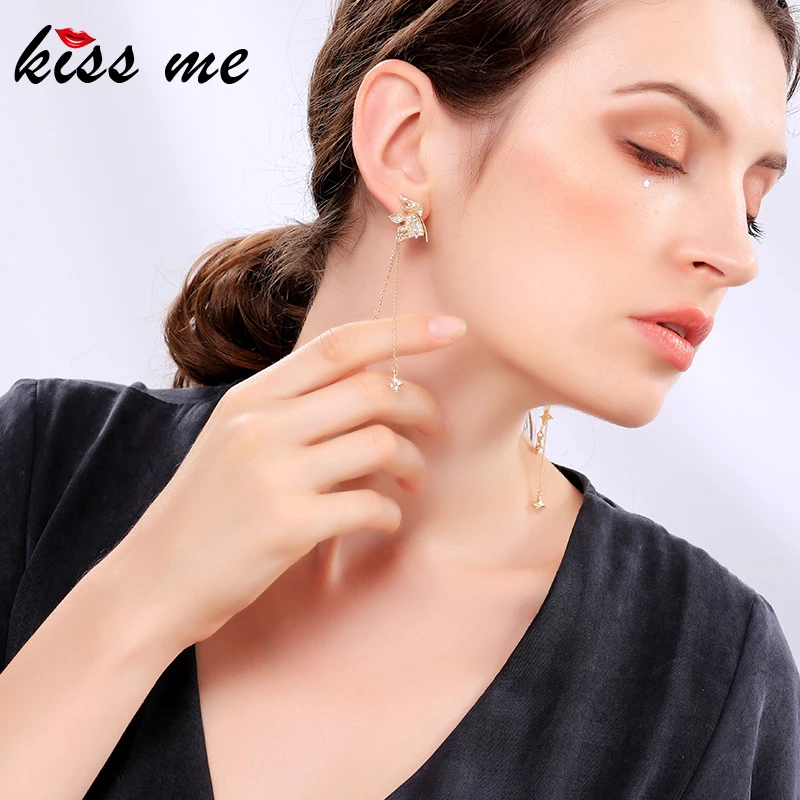 Kissme Золото Цвет Модные женские ювелирные изделия Изысканный хрусталь звезды