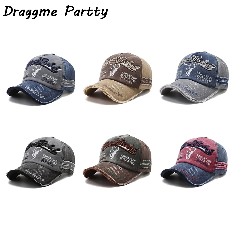 

Retro Embroidered Baseball Cap Letter 3D Embroidered Hat Fashion Hip Hop Cap Women's Adjustable Hat Washed Cotton Unisex Cap
