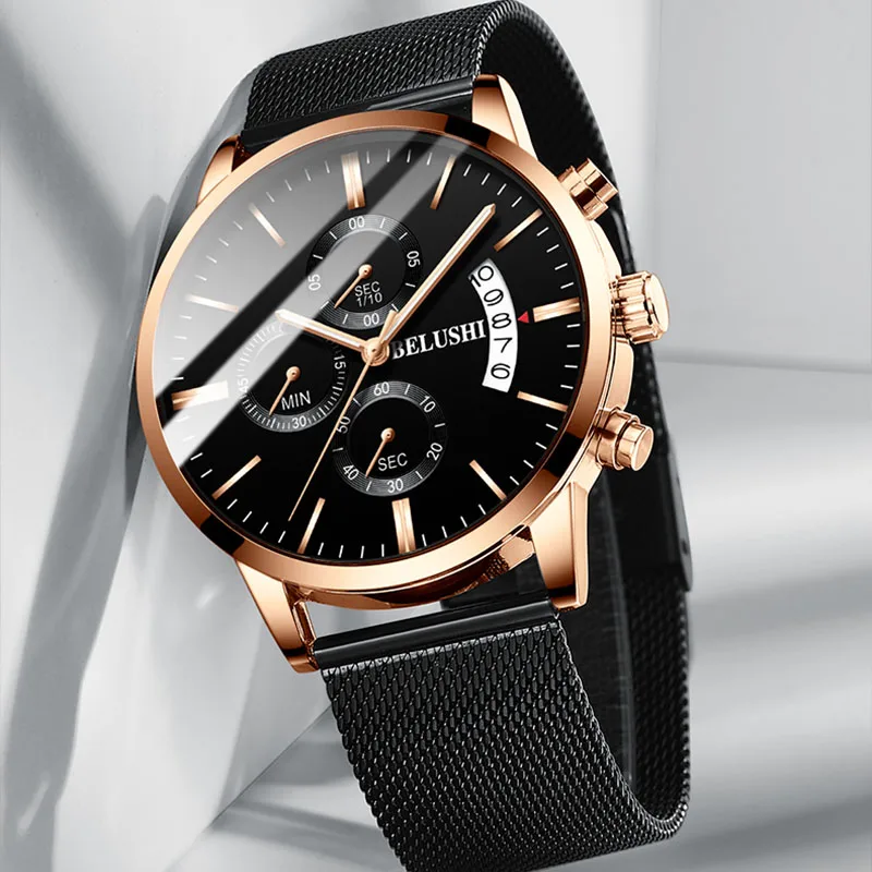 Мужские часы мужские роскошные брендовые деловые кварцевые классические с