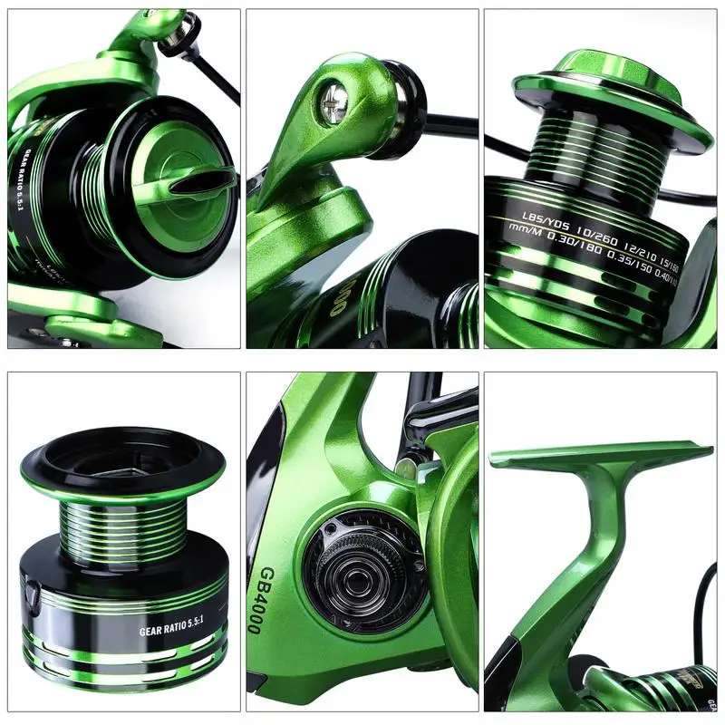 Yumoshi Spinning Reel 13+1BB Stainless Steel 1000-7000 Right Left Hand Metal Coil Spool Ice Jigging Fishing Pesca | Спорт и