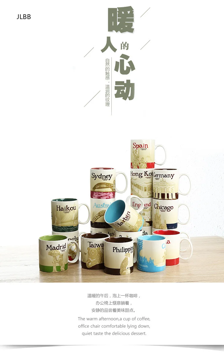 

Hot Sale City Mug Macau City cup Spain Country Cup Collection Commemorative Coffee Cup , just have Macau and Spain city mug