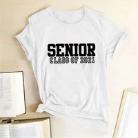 senioritis class of 2021 print womens t shirt unisex short sleeve new year gift harajuku tee tops women aesthetic clothes