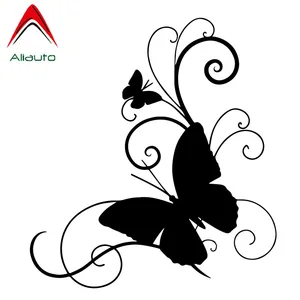 Мультипликационная наклейка на автомобиль Aliauto, красивая бабочка, автомобильный Стайлинг, наклейка на автомобиль с царапинами для Kia Rio, Opel, Astra, Hyundai,15 см * 14 см