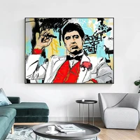 graffiti tony montana portrait posters and prints graffiti art wall canvas painting cuadros decorative picture for living room