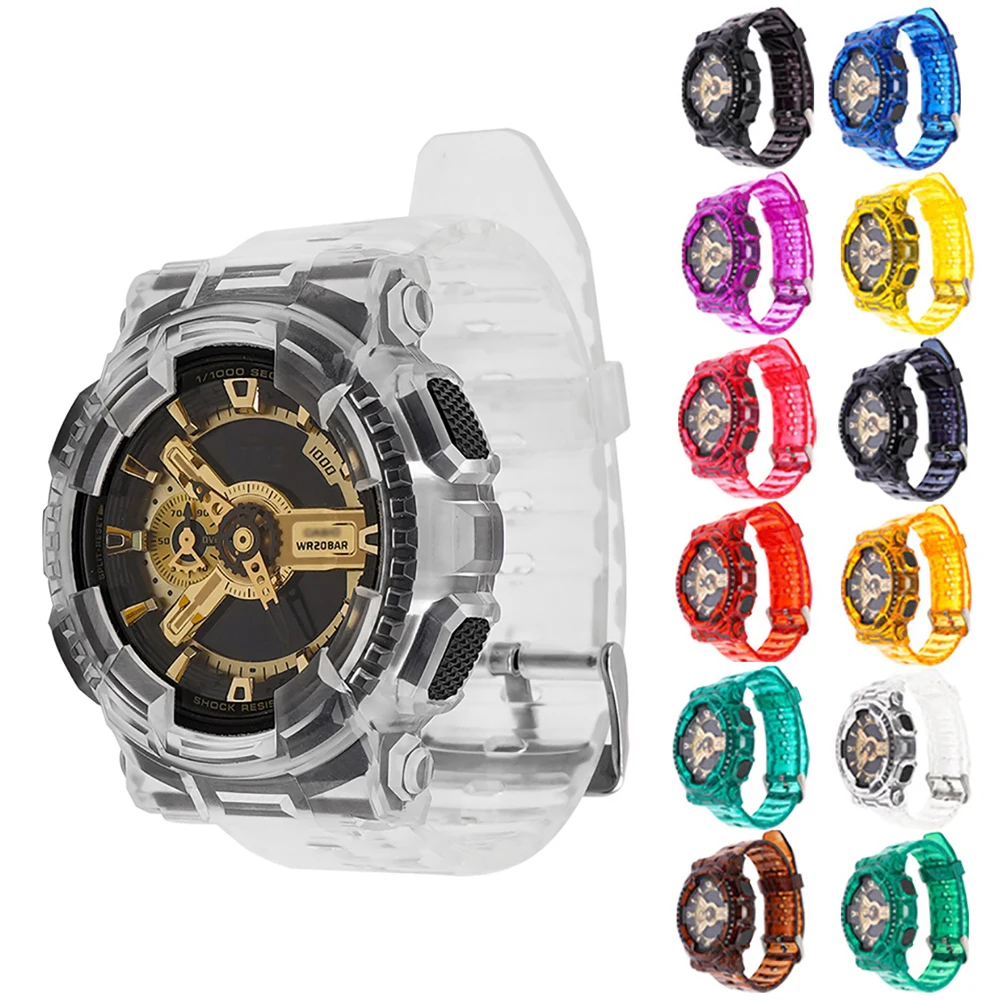 

Прозрачные полимерные Ремешки для наручных часов, ремешок для часов для Casio G-shock GA-100 GA-110 GA-120 GD-100 GD-110