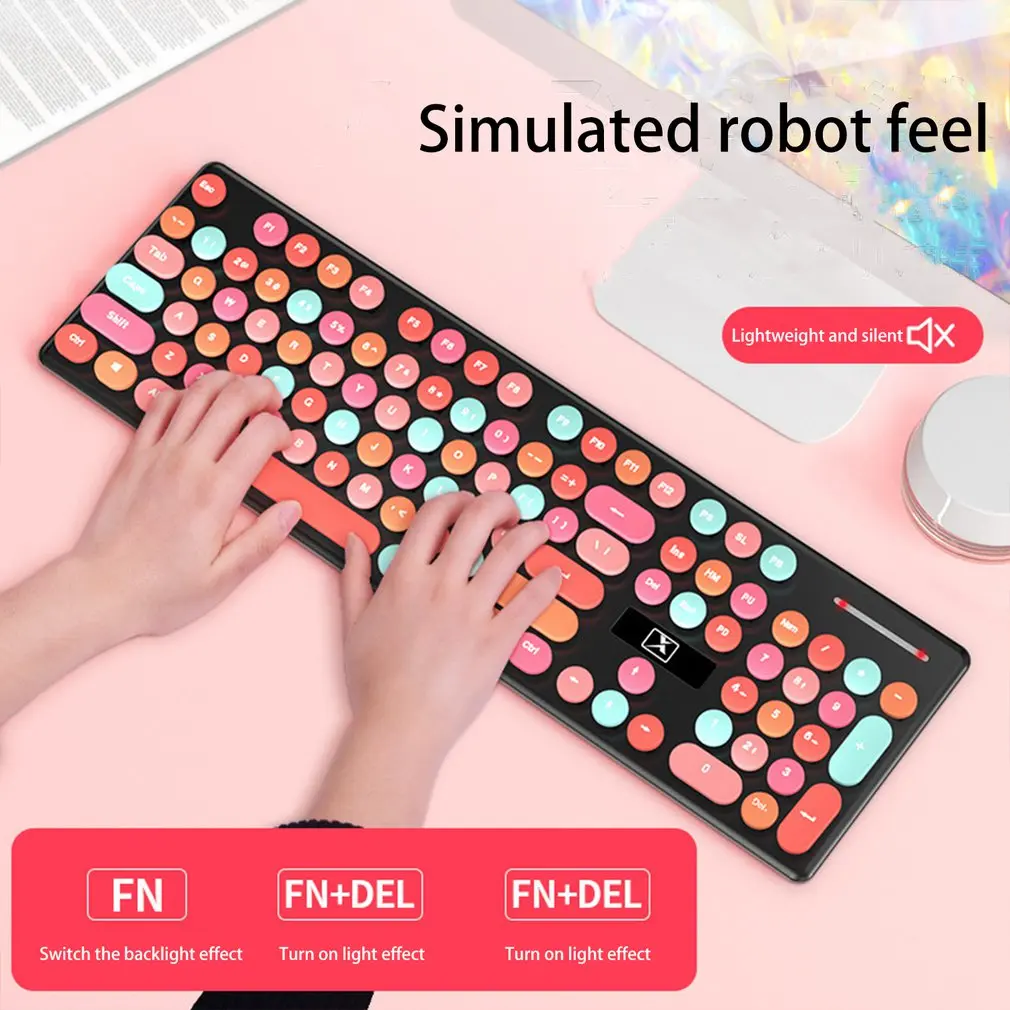 

Mouse And Keyboard Set Without Light Mouse Combo High-key Keyboard For PC Laptop Computer Mute Mouse