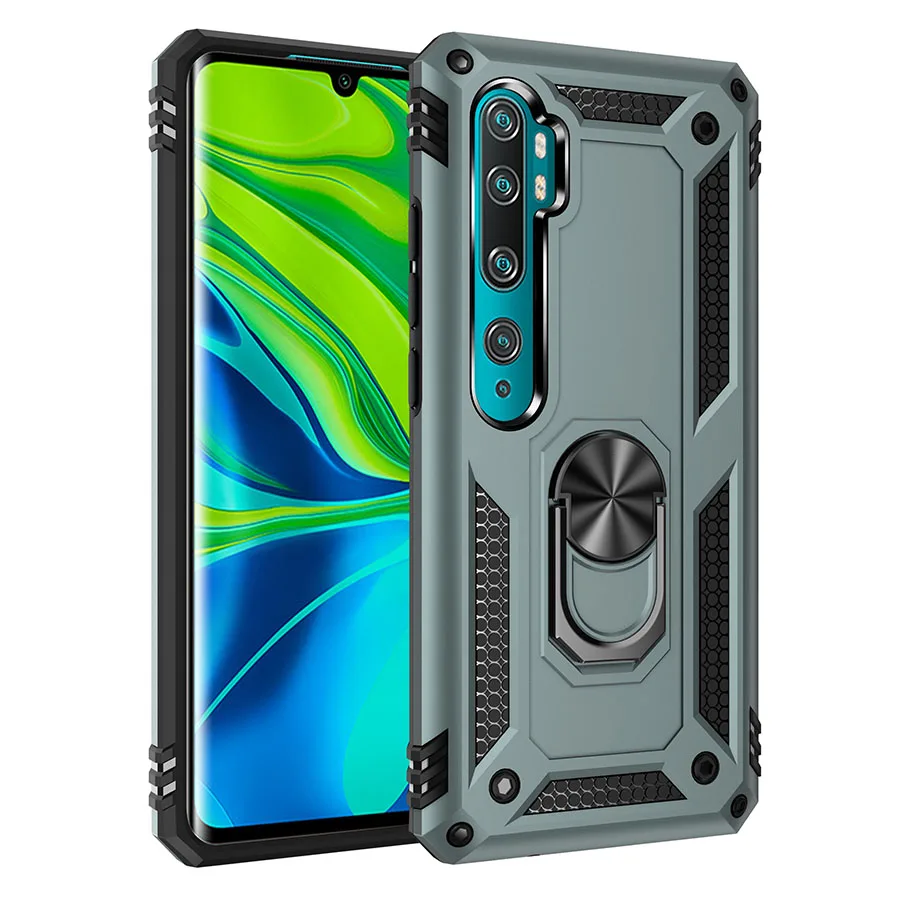 Роскошный чехол для Xiaomi Mi Note 10 Pro CC9 силиконовый бронированный бампер пальца